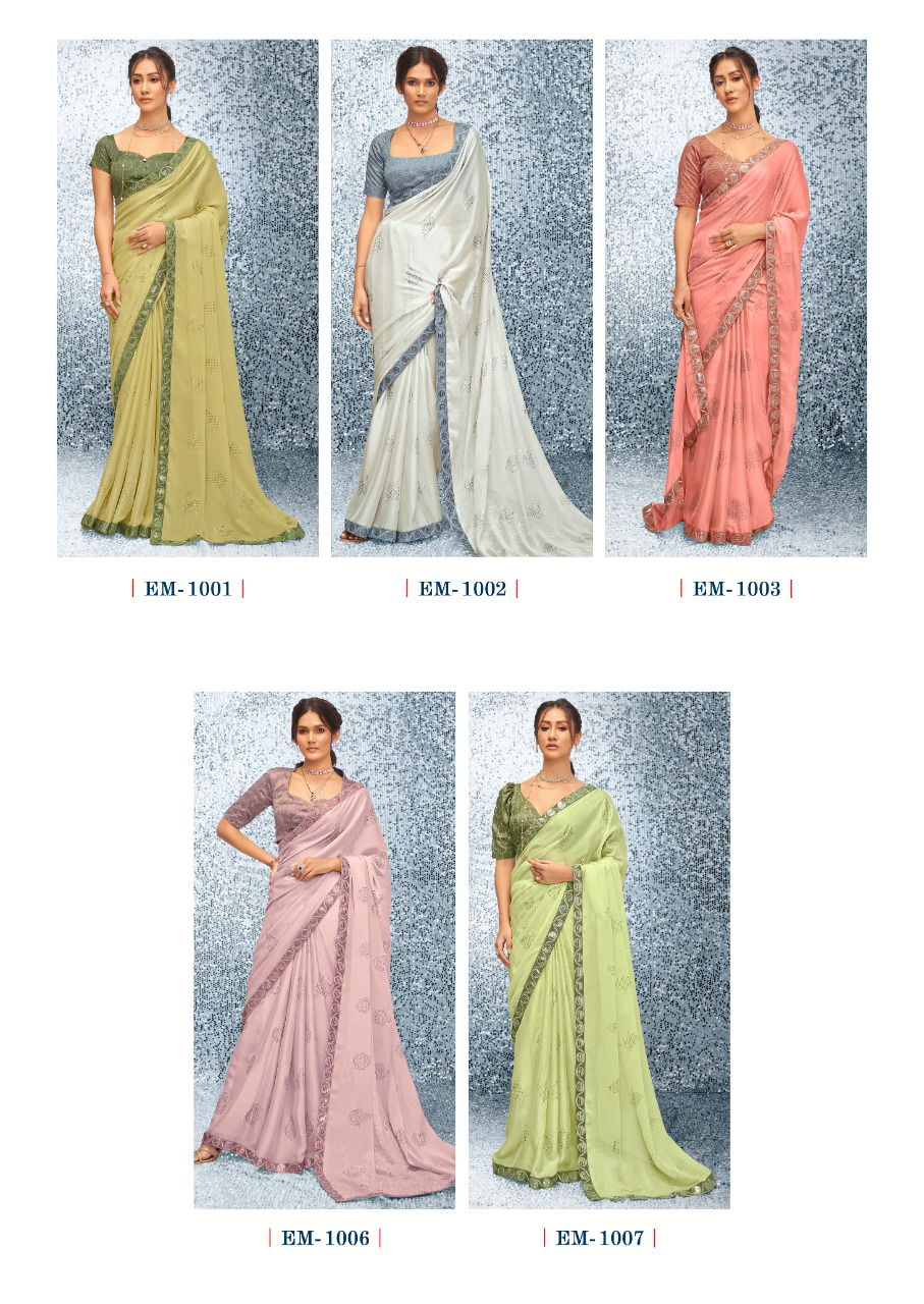 Stavan Emily Fancy Stylish Party Wear Chiffon Saree Collection